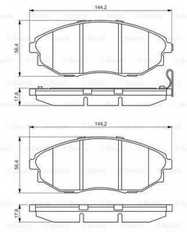 Гальмівні колодки дискові BOSCH 0986495353