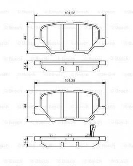 Гальмівні колодки дискові BOSCH 0 986 495 358 (фото 1)