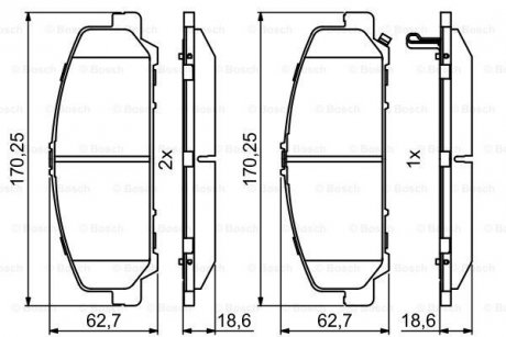 Колодки тормозные дисковые BOSCH 0 986 495 375