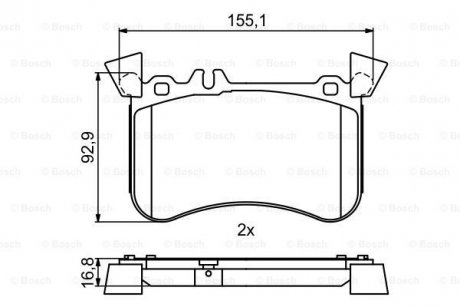 Колодки тормозные дисковые BOSCH 0986495398