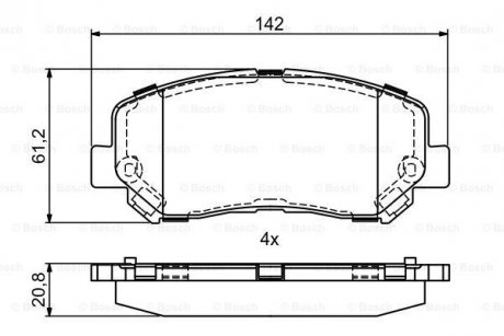 Тормозные колодки BOSCH 0986495405