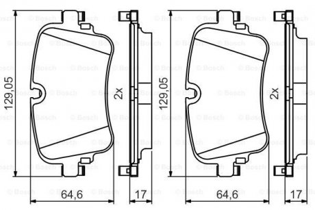 Тормозные колодки BOSCH 0986495426