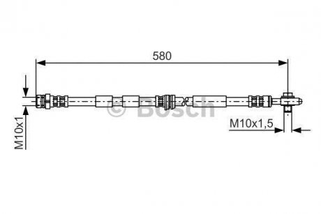 Гальмівний шланг AUDI/SKODA/VW A3 quattro/Octavia 1U2 4x4/Golf IV 4Motion \'\'F BOSCH 1 987 476 849