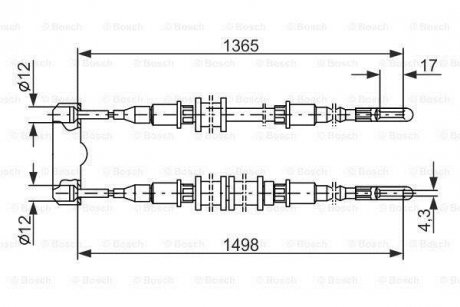 Трос ручного тормоза BOSCH 1 987 477 130