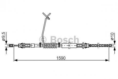 Трос ручного гальма BOSCH 1 987 477 175