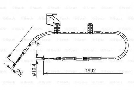 Трос ручного тормоза BOSCH 1 987 477 244