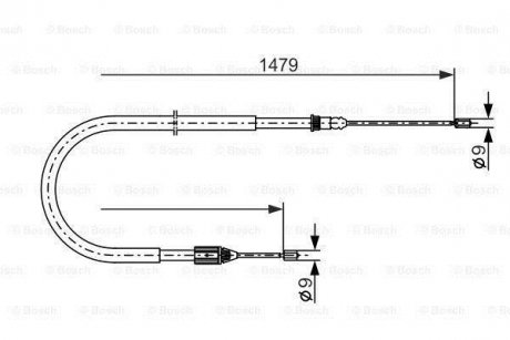 Трос ручного тормоза BOSCH 1 987 477 647