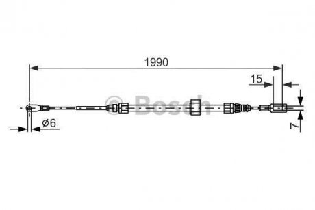 Трос ручного тормоза BOSCH 1 987 477 854