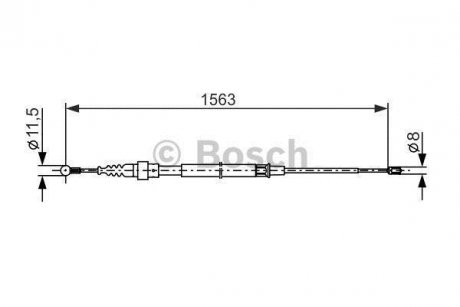 Трос ручного тормоза BOSCH 1 987 477 891