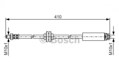 Тормозной шланг 410mm MAZDA 3 BK/BL \'\'R BOSCH 1987481022