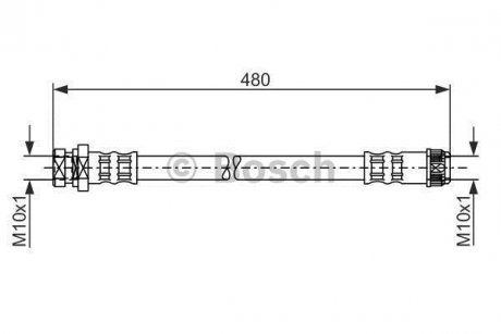 Шланг гальмівний BOSCH 1 987 481 074 (фото 1)