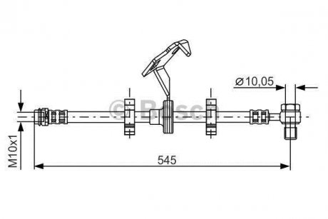 Шланг гальмівний MERCEDES-BENZ M-CLASS (W163) 98-05 BOSCH 1 987 481 078