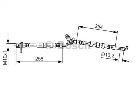 Шланг тормозной BOSCH 1 987 481 597