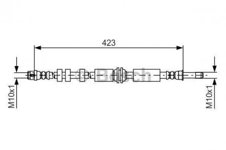 Шланг гальмівний BOSCH 1 987 481 601
