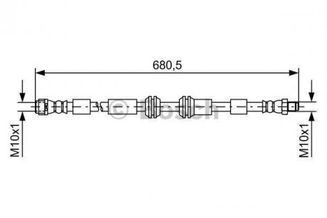 Гальмівний шланг MB GL/GLE/GLS/M-Classe \'\'F BOSCH 1987481734