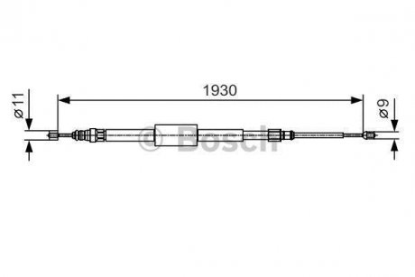 Трос ручного тормоза BOSCH 1 987 482 011