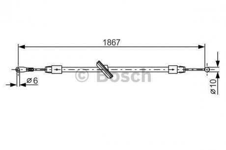 Гальмівний трос BOSCH 1987482028