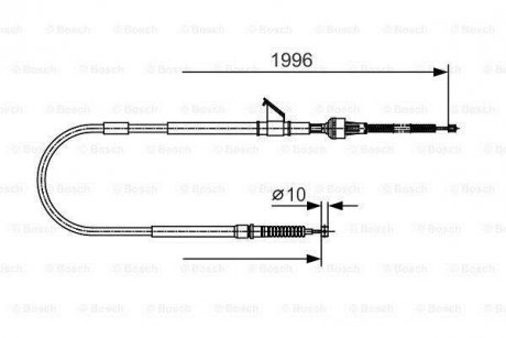 Трос ручного тормоза BOSCH 1 987 482 068