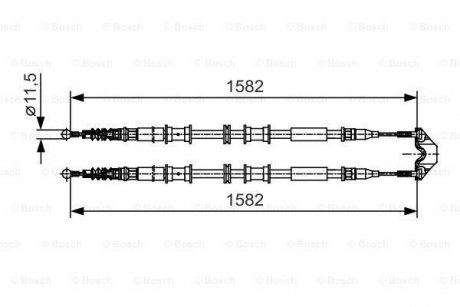 Трос стояночного тормоза BOSCH 1987482138