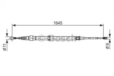 Трос стояночного тормоза BOSCH 1 987 482 191