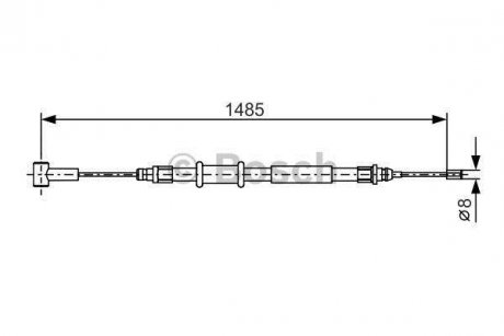 Трос ручного тормоза BOSCH 1 987 482 214