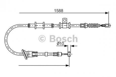 Трос ручного тормоза BOSCH 1 987 482 246