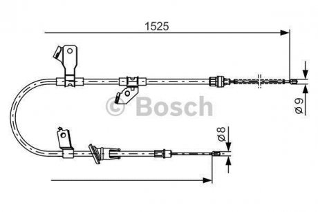 Трос ручного гальма BOSCH 1 987 482 247