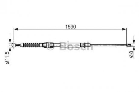 Трос ручного тормоза BOSCH 1 987 482 265