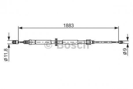 Трос ручного тормоза BOSCH 1 987 482 302