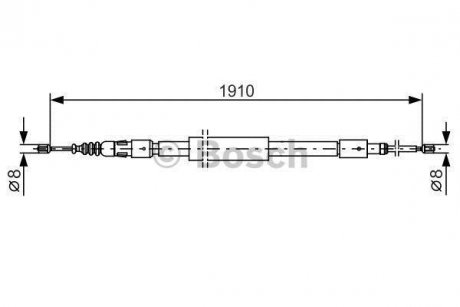 Трос ручного гальма BOSCH 1 987 482 318