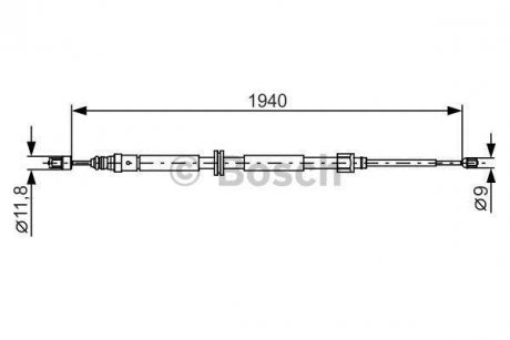 Трос ручного тормоза BOSCH 1 987 482 325