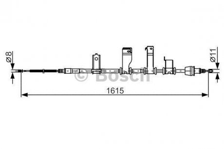 Трос ручного тормоза BOSCH 1 987 482 349