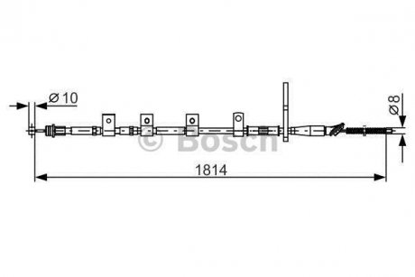 Трос ручного тормоза BOSCH 1 987 482 357 (фото 1)