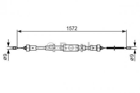 Трос ручного тормоза BOSCH 1 987 482 384