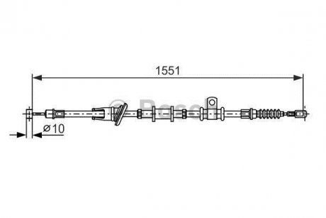 Трос ручного тормоза BOSCH 1 987 482 400