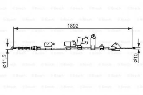 Гальмівний трос BOSCH 1987482439