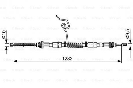 Трос ручного гальма BOSCH 1 987 482 462