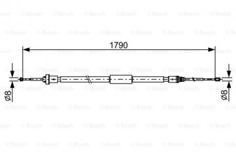 Трос ручного тормоза BOSCH 1 987 482 495