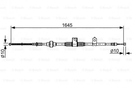 Трос ручного гальма BOSCH 1 987 482 517