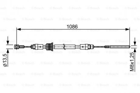 Гальмівний трос BOSCH 1987482547