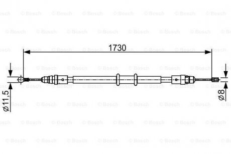 Тормозной трос BOSCH 1987482549