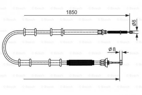 Трос гальма стоянки BOSCH 1 987 482 592