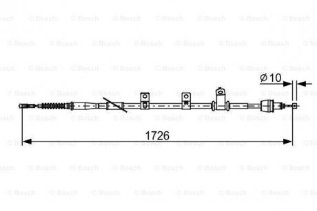 Тормозной трос HYUNDAI/KIS ix35/Sportage \'\'RL BOSCH 1987482618