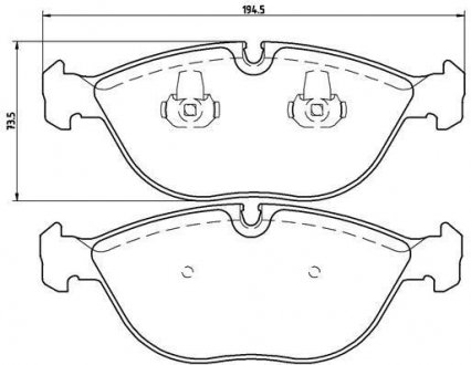 Тормозные колодки дисковые BREMBO P06 019