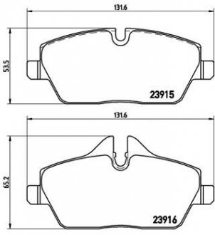 Гальмівні колодки дискові BREMBO P06 034