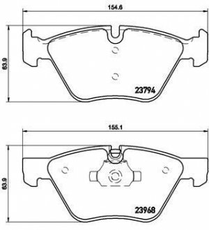 Тормозные колодки дисковые BREMBO P06 036