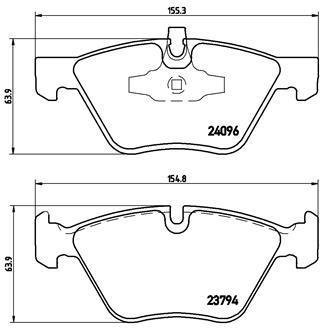 Тормозные колодки дисковые BREMBO P06 040