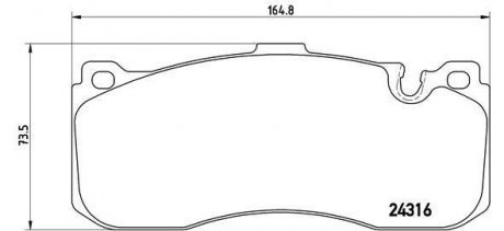 Тормозные колодки дисковые BREMBO P06 041