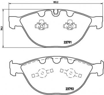 Гальмівні колодки дискові BREMBO P06 047