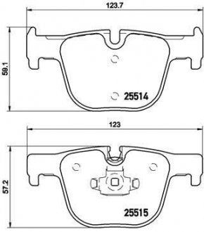 Тормозные колодки дисковые BREMBO P06 072